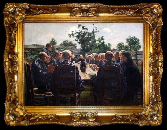 framed  Leon Frederic The Funeral Meal, ta009-2